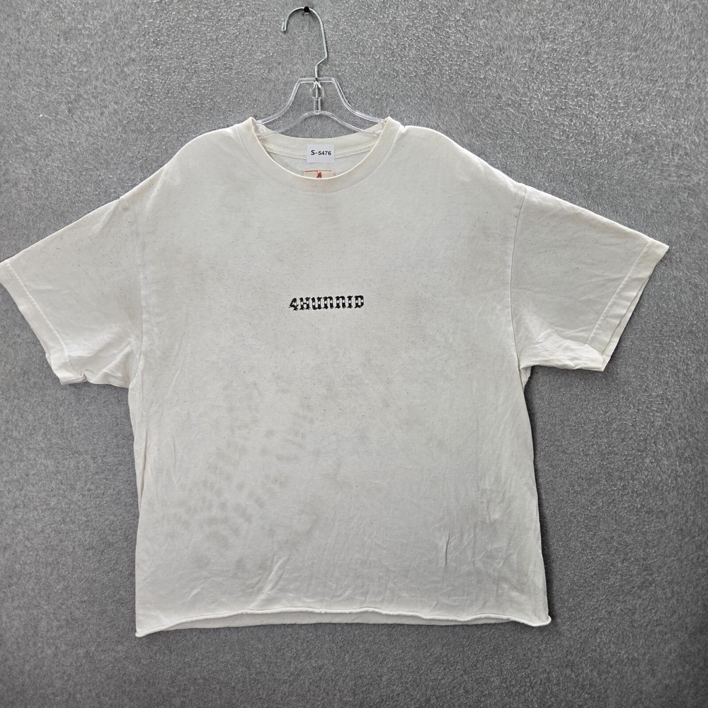 4 Hunnid Men Shirt Large White You Look Better Naked Bunny Girl Graphic READ